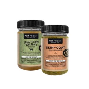 Complete Meal Booster Skin Dog Food 200g & Beef Bone Broth Concentrate Dog Food 350g