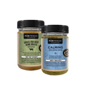 Complete Meal Booster Calm Dog Food 200g & Beef Bone Broth Concentrate Dog Food 350g