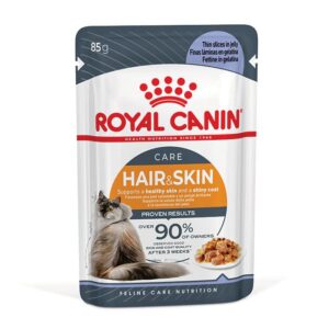 Care Hair & Skin Jelly Cat Food Pouch 85g x 12