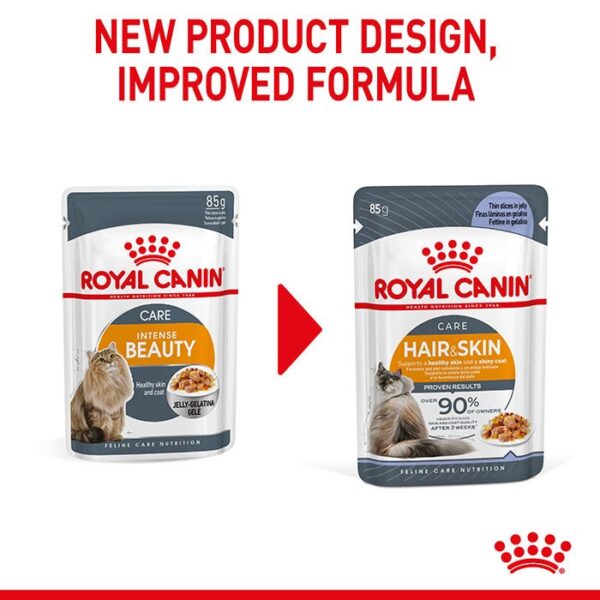 Care Hair & Skin Jelly Cat Food Pouch 85g x 12 - Image 4