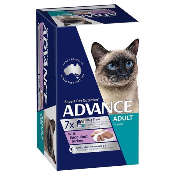 Adult Wet Cat Food with Succulent Turkey 7x85g Trays - Image 2