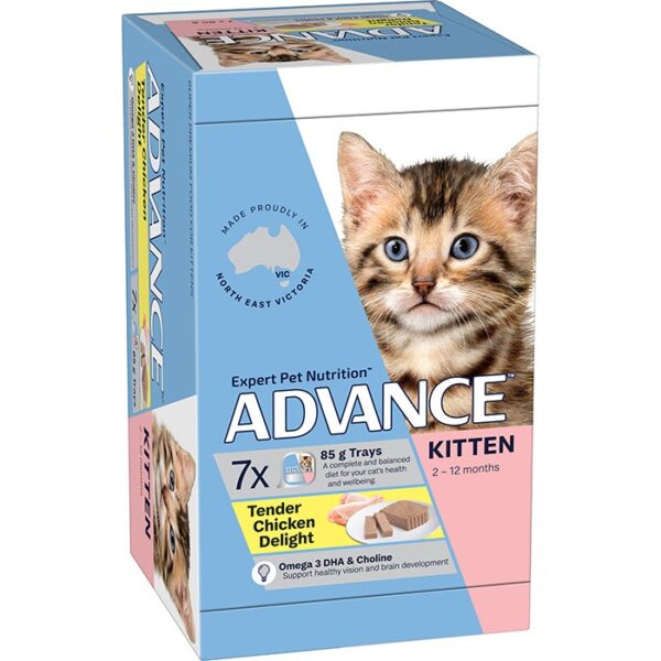 Kitten Wet Cat Food Tender Chicken Delight 7x85g Trays - Image 3
