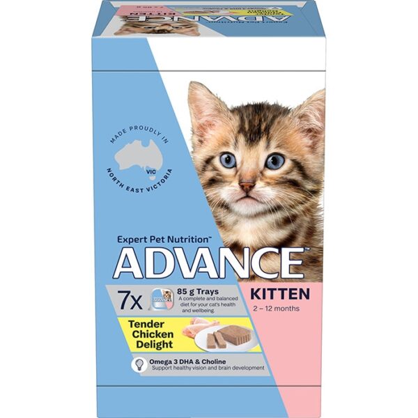 Kitten Wet Cat Food Tender Chicken Delight 7x85g Trays - Image 2