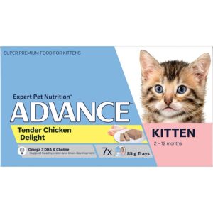 Kitten Wet Cat Food Tender Chicken Delight 7x85g Trays