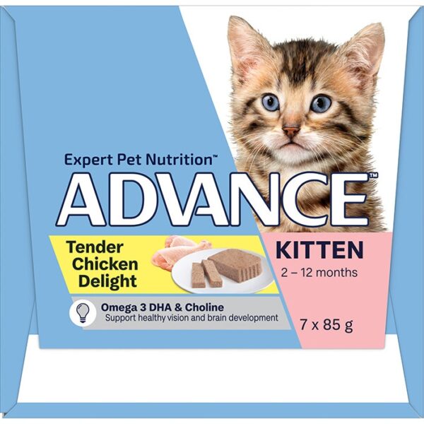 Kitten Wet Cat Food Tender Chicken Delight 7x85g Trays - Image 4