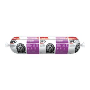 SPD Turkey & Flaxseed Roll Dog Food 800g
