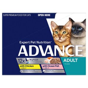 Adult Multipack Wet Cat Food with Chicken & Ocean Fish in Jelly 12x85g