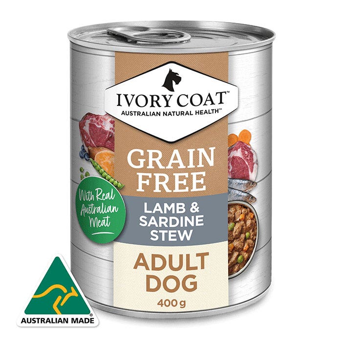 Grain Free Lamb & Sardine Adult Dog Can 400g x 12