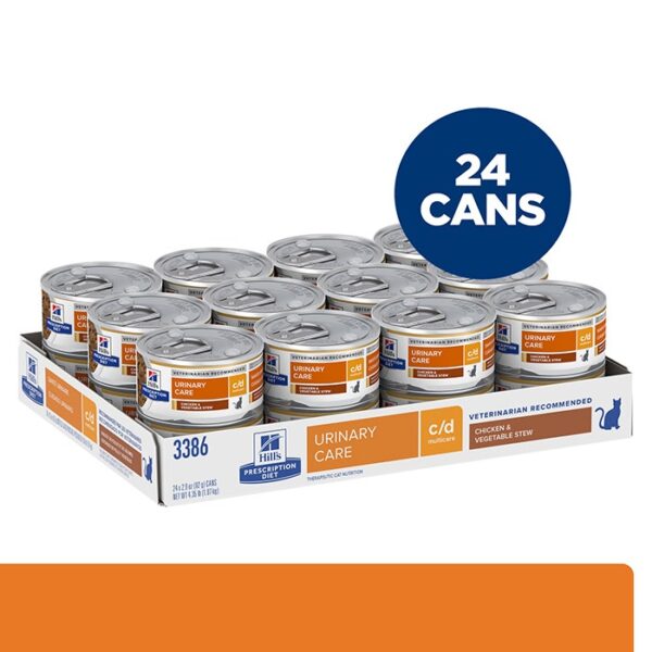 C/D Urinary Multicare Chicken Cat Wet Food Can 82g x 24 - Image 2