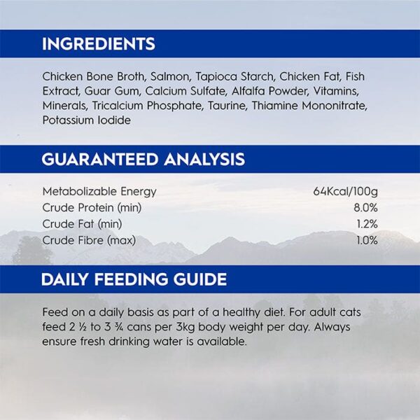 Salmon in Bone Broth Cat Can 85g x 24 - Image 7