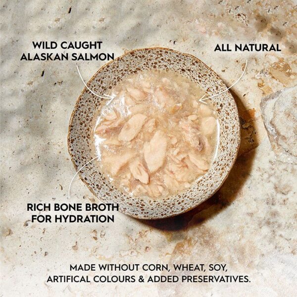 Salmon in Bone Broth Cat Can 85g x 24 - Image 4