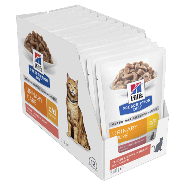 C/D Urinary Multicare Salmon Cat Wet Food Pouch 85g x 12 - Image 5