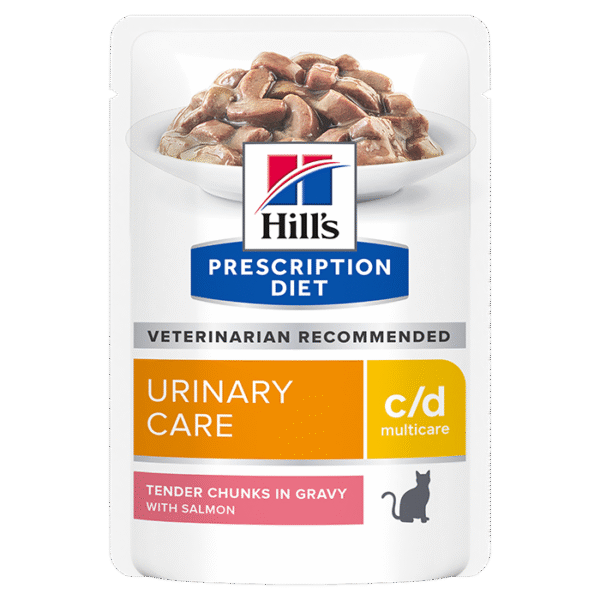 C/D Urinary Multicare Salmon Cat Wet Food Pouch 85g x 12 - Image 8