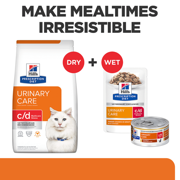 C/D Urinary Multi Stress Cat Wet Food Pouch 85g x 12 - Image 2