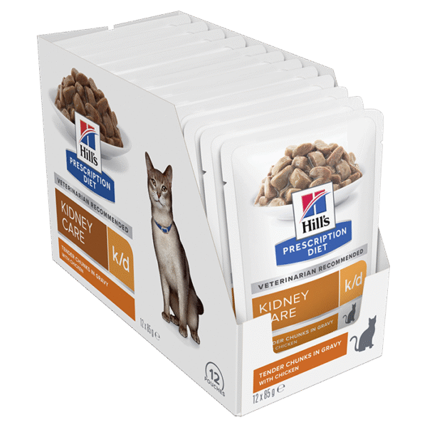 K/D Kidney Care Chicken Cat Wet Food Pouch 85g x 12 - Image 3