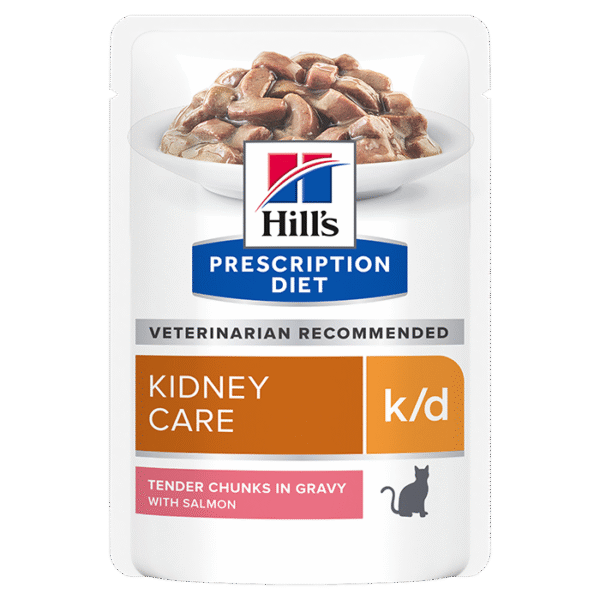 K/D Kidney Care Salmon Cat Wet Food Pouch 85g x 12 - Image 2