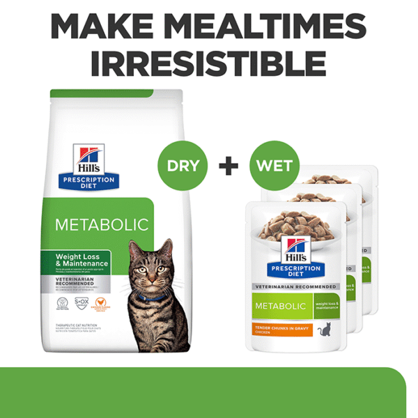 Metabolic Weight Loss & Maintenance Cat Wet Food Pouch 85g x 12 - Image 7