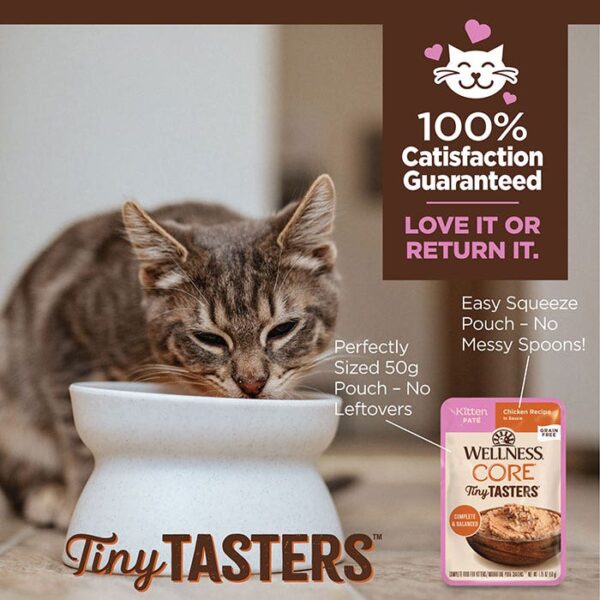 Tiny Tasters Chicken Pate Kitten Pouch 50g x 12 - Image 2