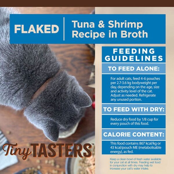 Tiny Tasters Tuna Shrimp Broth Cat Pouch 50g x 12 - Image 4