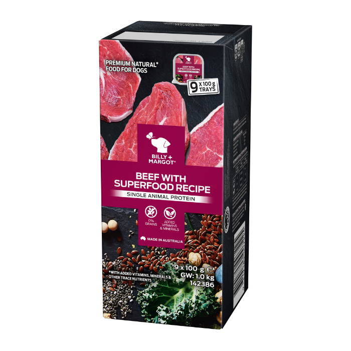 Beef Superfood Adult Dog Food Tray 100g x 9 - Image 3