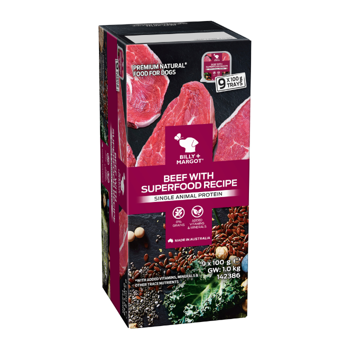 Beef Superfood Adult Dog Food Tray 100g x 9 - Image 4
