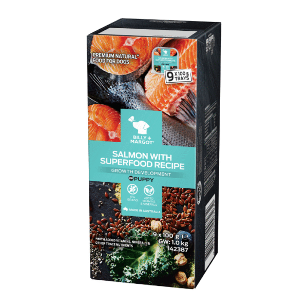 Salmon Superfood Puppy Food Tray 100g x 9 - Image 3