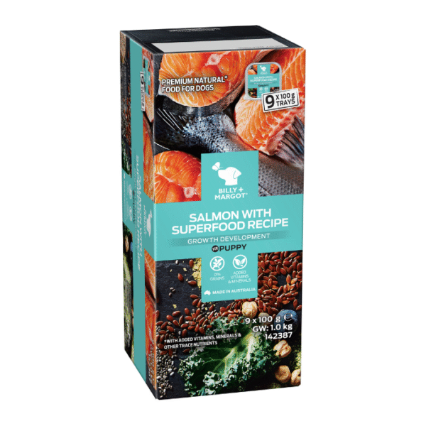 Salmon Superfood Puppy Food Tray 100g x 9 - Image 4