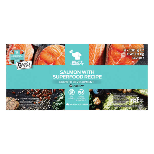 Salmon Superfood Puppy Food Tray 100g x 9 - Image 5