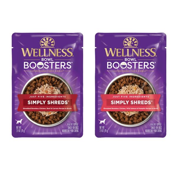 Simply Shreds Booster Variety Dog Pouch 79g-12pk - Image 3