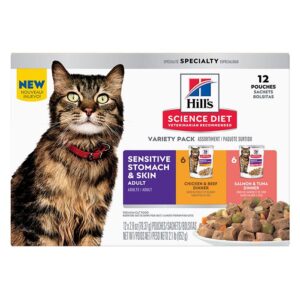 Variety Pack Sensitive Skin&Stomach Adult Cat Food Pouch 80g-12PK
