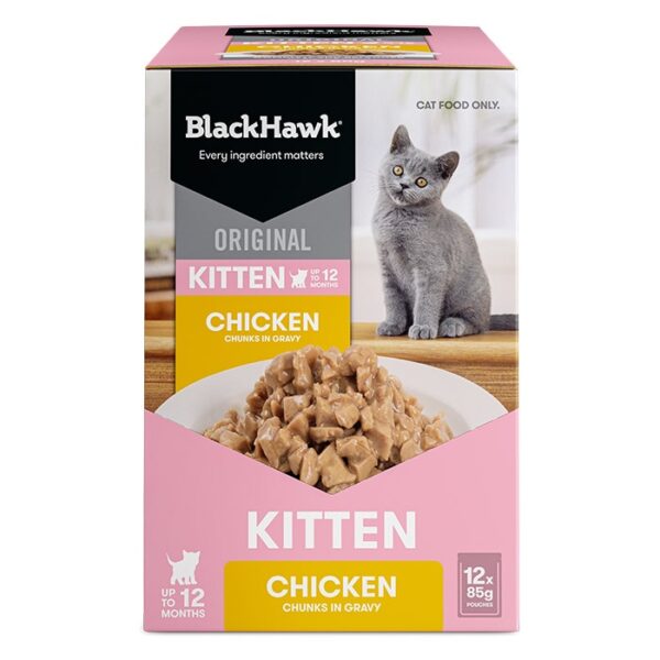 Original Chicken Gravy Kitten Pouch 85g x 12 - Image 2
