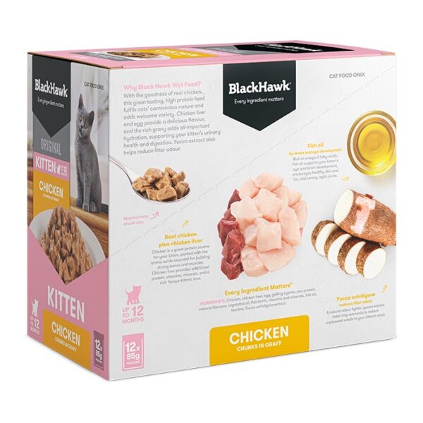 Original Chicken Gravy Kitten Pouch 85g x 12 - Image 3
