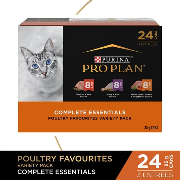 Variety Pack Poultry Faves Adult Cat Food Can 85g-24PK - Image 2