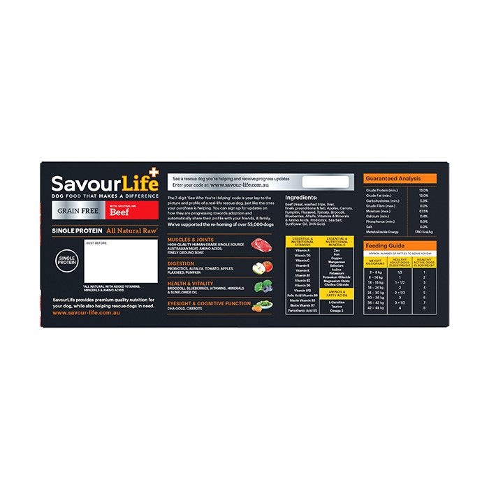 Beef Raw Adult Dog Food 2.72kg - Image 4