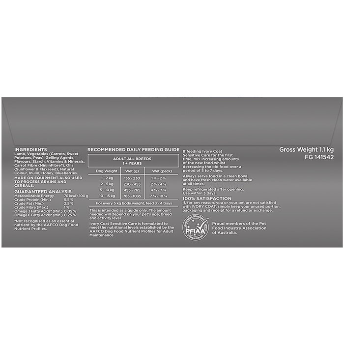 Raw Health Sensitive Adult Dog Food Pouch 100g x 9 - Image 11