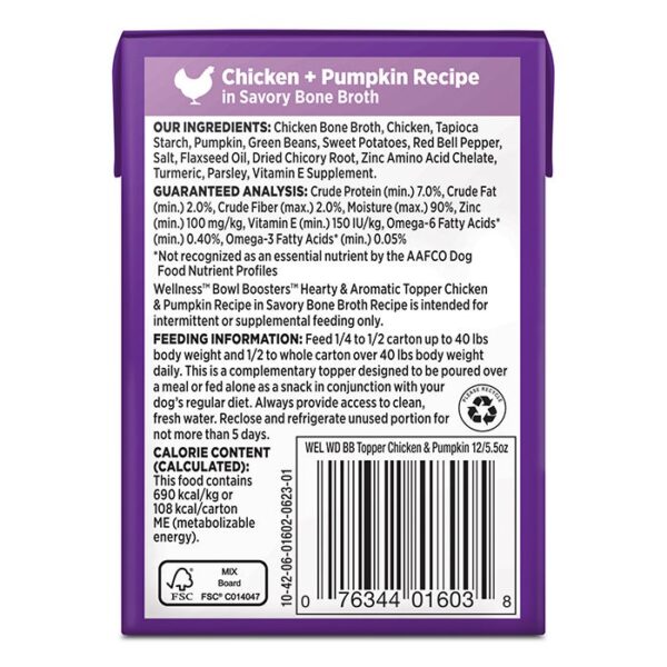 Bowl Boosters Chicken & Pumpkin Recipe Wet Dog Food Carton 156gx12 - Image 7
