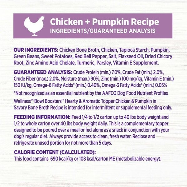 Bowl Boosters Chicken & Pumpkin Recipe Wet Dog Food Carton 156gx12 - Image 5