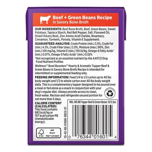 Bowl Boosters Beef & Green Beans Recipe Wet Dog Food Carton 156gx12 - Image 7