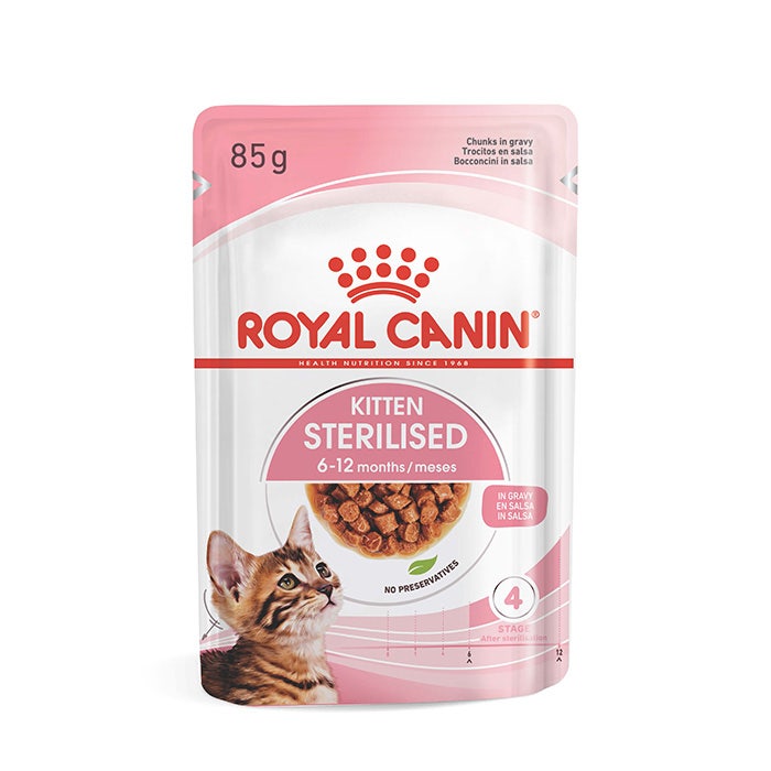 Sterilised Gravy Wet Kitten Food Pouch 85g x 12