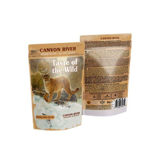 Canyon River Chunks in Gravy Wet Cat Food Pouch 85g x 12 - Image 2