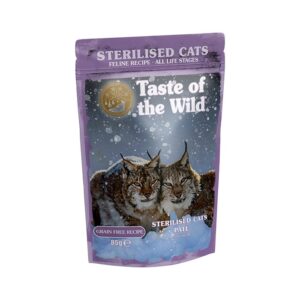 Indoor Sterilised Chicken Pate Wet Cat Food Pouch 85g x 12