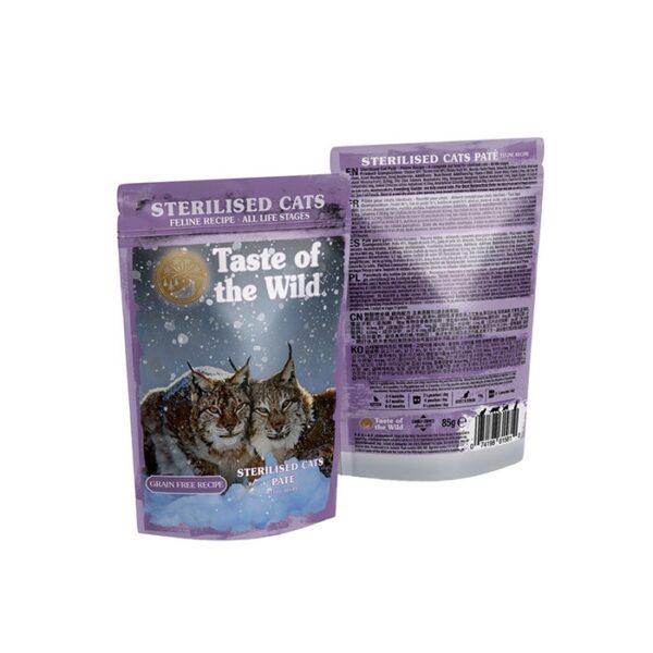 Indoor Sterilised Chicken Pate Wet Cat Food Pouch 85g x 12 - Image 2