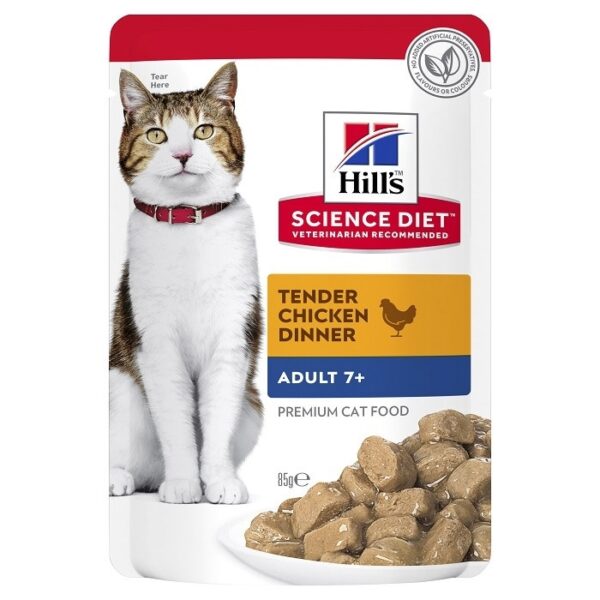 Chicken 7+ Senior Cat Wet Pouch 85g x12 - Image 2