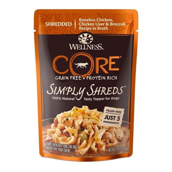 Simply Shreds Chicken Liver & Broccoli Dog Pouch 79g x12