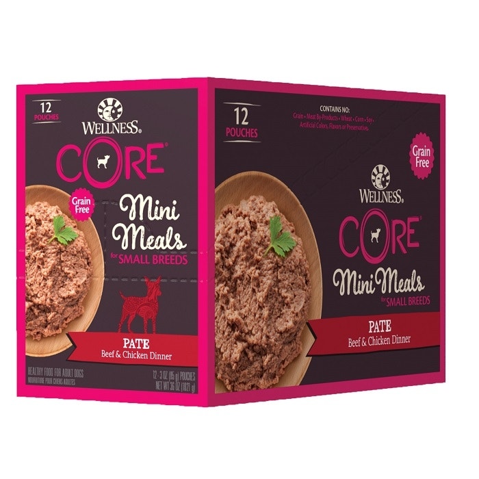 Mini Meals Beef & Chick Pate Dog Pouch 85g x 12 - Image 2