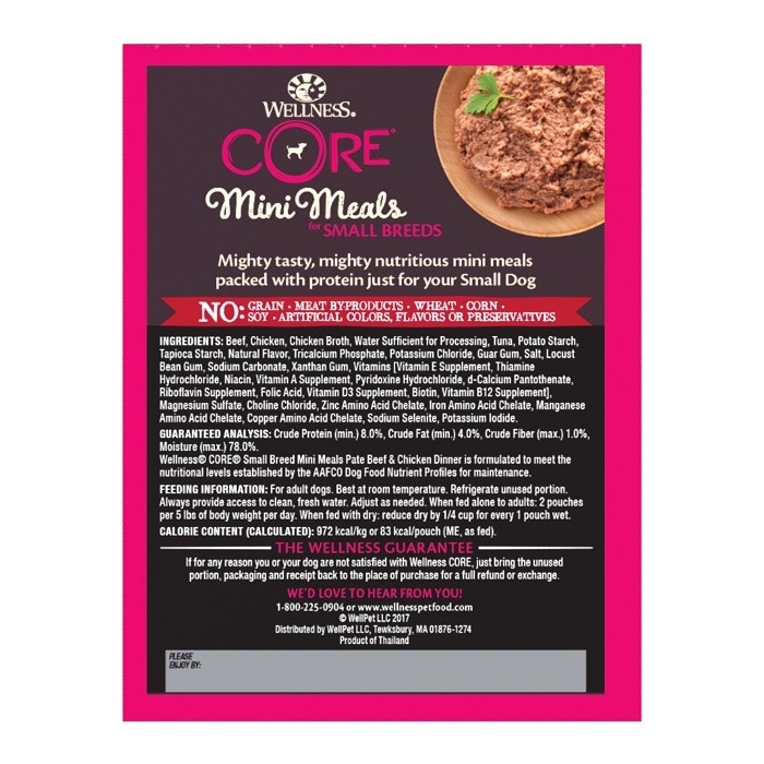 Mini Meals Beef & Chick Pate Dog Pouch 85g x 12 - Image 3