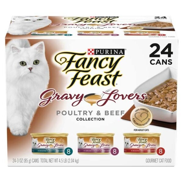 Variety Pack Poultry & Beef Gravy Cat Food Can 85g x 24