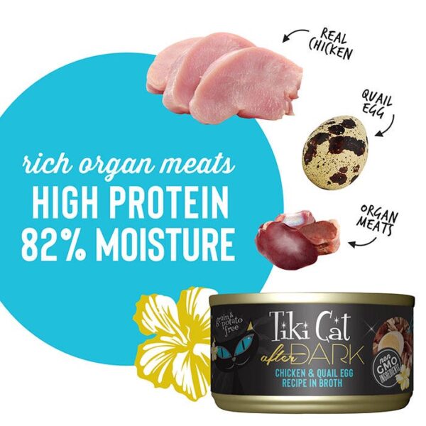 After Dark Chicken & Quail Egg Cat Can 80g x 12 - Image 3
