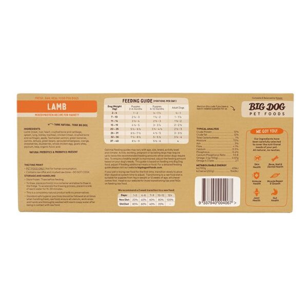 Barf Lamb Dog Patties 3kg - Image 2