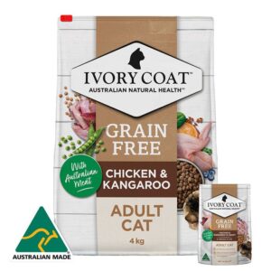 Chicken & Roo Adult Cat Food 4kg & Chicken & Roo Adult Cat Pouch 85g x 12